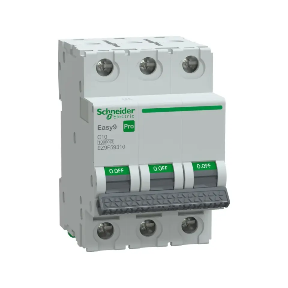 Schneider Electric EZ9F59310, Easy9 Pro, 10 Amper, 3 Kutuplu, C Tipi, Otomatik Sigorta, 10 kA, 3x10C
