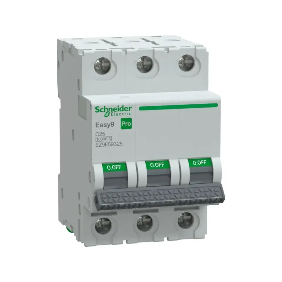 Schneider Electric EZ9F59325, Easy9 Pro, 25 Amper, 3 Kutuplu, C Tipi, Otomatik Sigorta, 10 kA, 3x25C