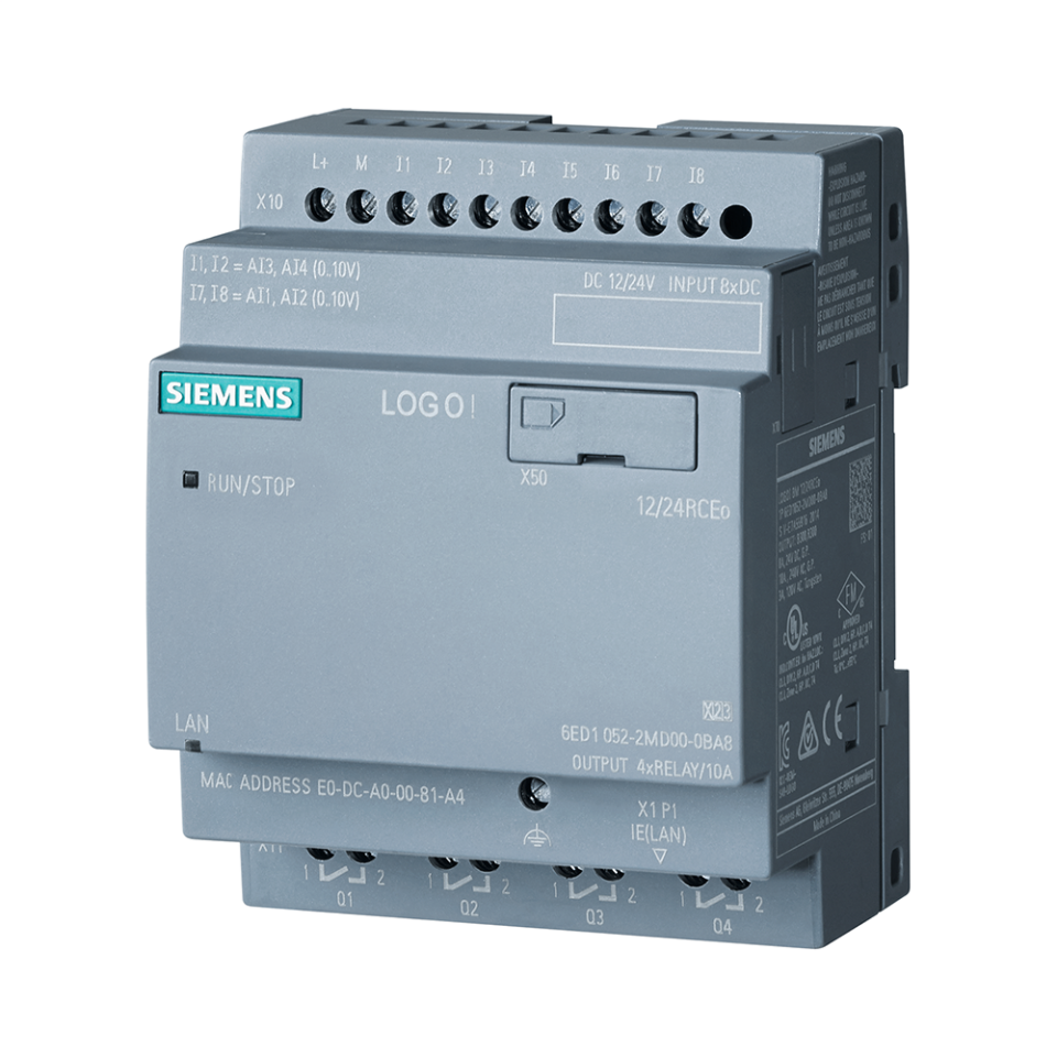 Siemens 6ED1052-2MD08-0BA2 12/24 RCEo 8DI / 4D0 Logo
