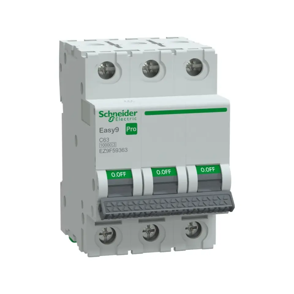 Schneider Electric EZ9F59363, Easy9 Pro, 63 Amper, 3 Kutuplu, C Tipi, Otomatik Sigorta, 10 kA, 3x63C