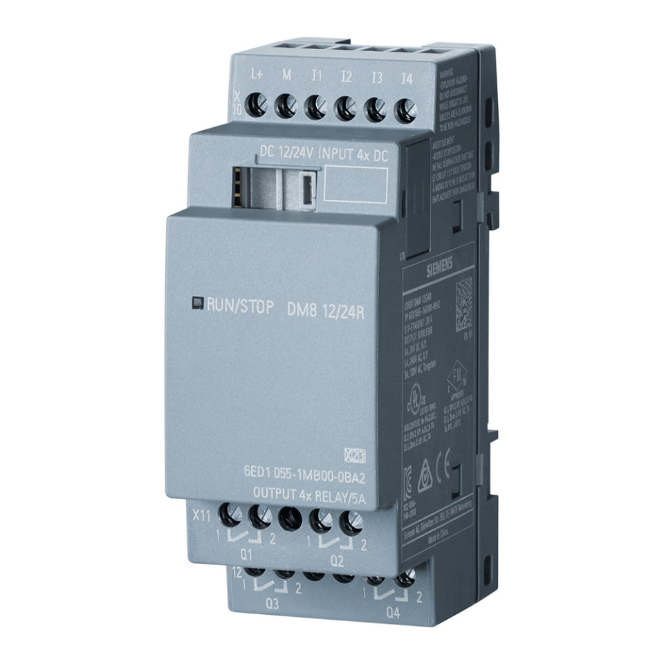 Siemens 6ED1055-1MB00-0BA2 12-24V/12-24V/ Röle 4DI / 4DO Logo