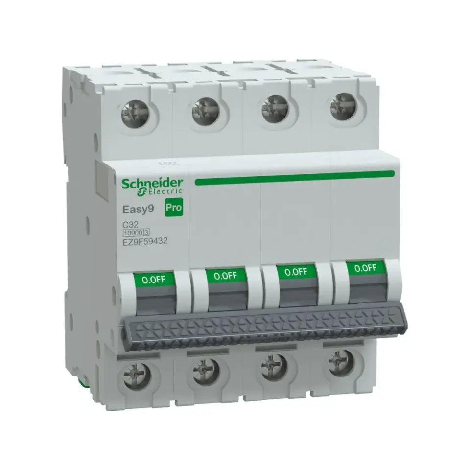 Schneider Electric EZ9F59432, Easy9 Pro, 32 Amper, 4 Kutuplu, C Tipi, Otomatik Sigorta, 10 kA, 4x32C
