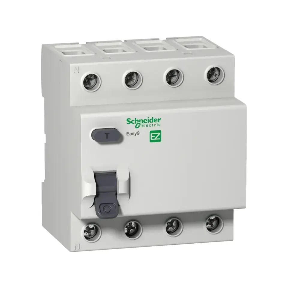 Schneider Electric EZ9R34463, Easy9, 63 Amper, 30mA, AC Tip, Kaçak Akım Koruma Rölesi, 4 Kutuplu (3 Faz+Nötr)