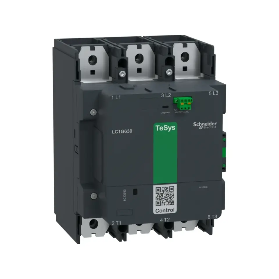 Schneider Electric LC1G630EHEN, TeSys Giga, 630 Amper, 335 kW, 3 Kutuplu, Kontaktör, 48-130 Volt AC/DC, 1NA+1NK