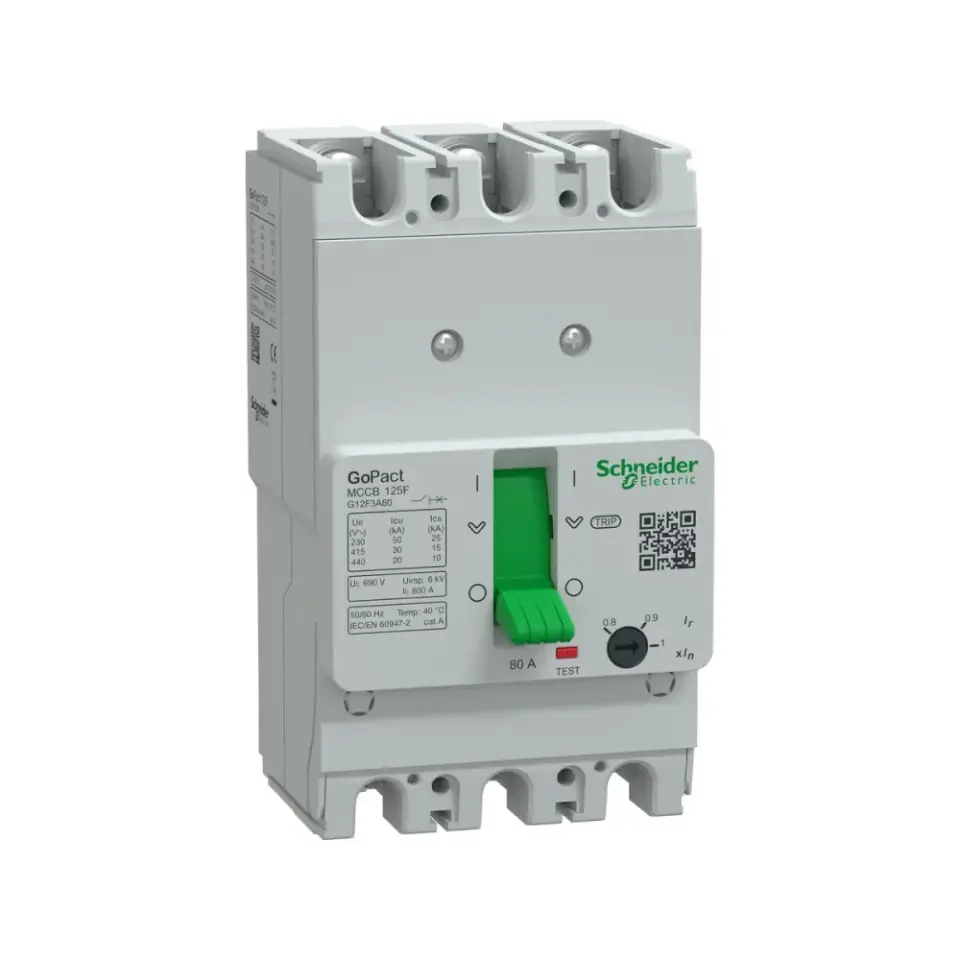 Schneider Electric G12F3A80, GoPact, 64-80 Amper, 3 Kutuplu, 30 kA, Kompakt Şalter, G125F, TM80D