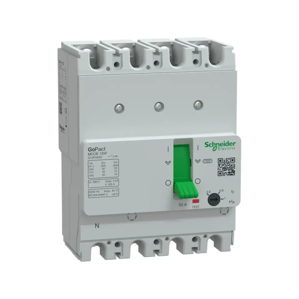 Schneider Electric G12F4A50, GoPact, 40-50 Amper, 4 Kutuplu, 30 kA, Kompakt Şalter, G125F, TM50D