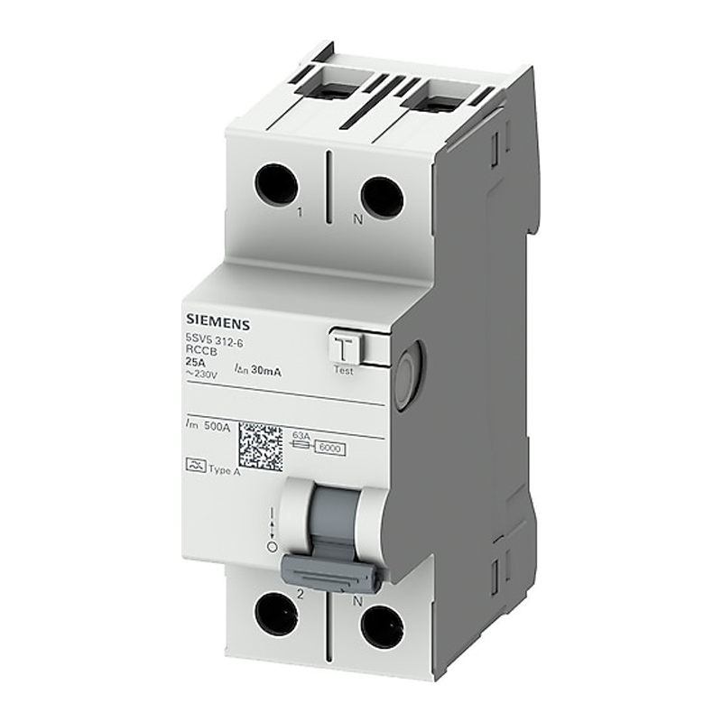 Siemens 5SV5312-6 2x25A 30mA Kaçak Akım Koruma Rölesi