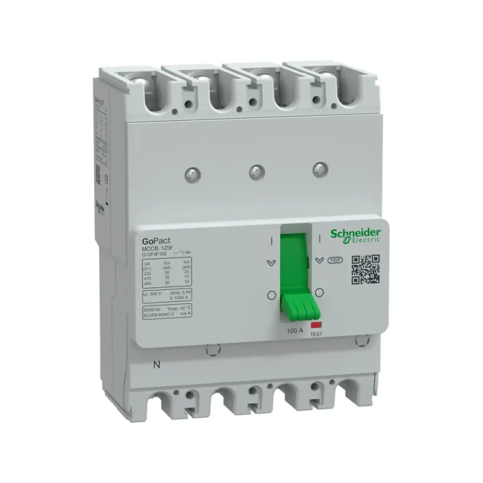 Schneider Electric G12F4F100, GoPact, 100 Amper, 4 Kutuplu, 30 kA, Kompakt Şalter, G125F, TM100D