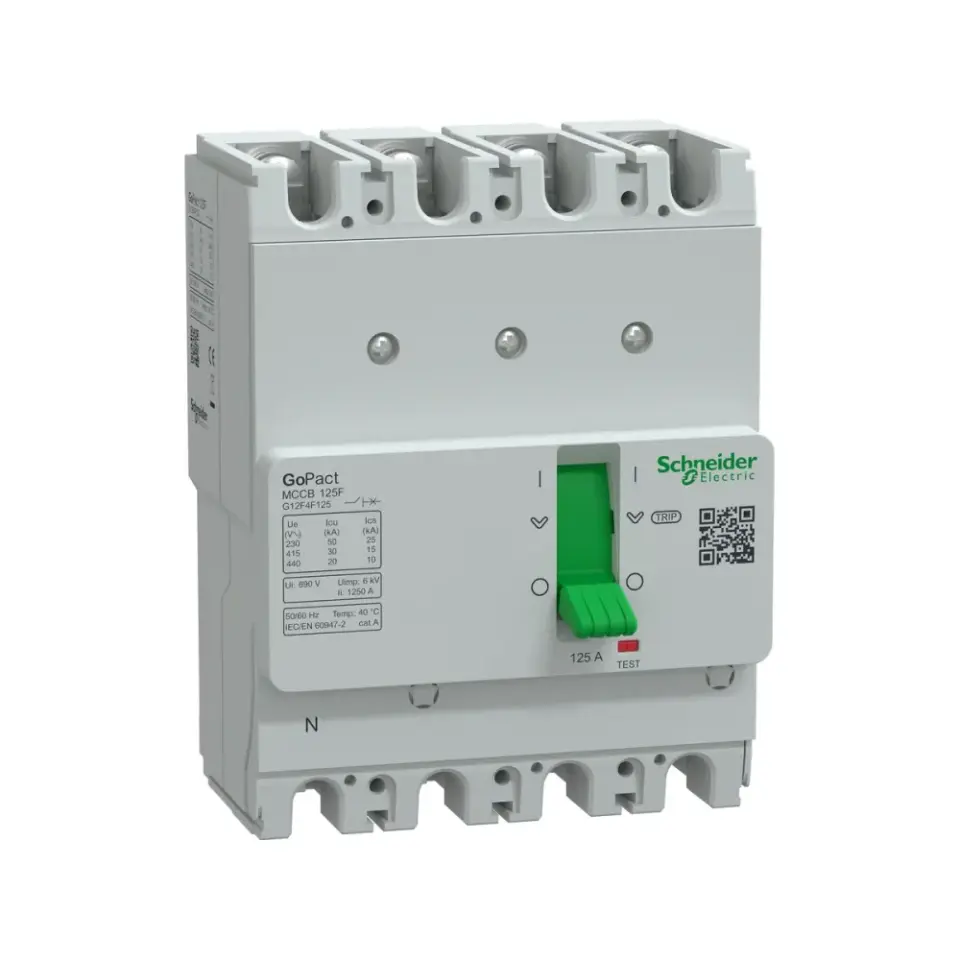 Schneider Electric G12F4F125, GoPact, 125 Amper, 4 Kutuplu, 30 kA, Kompakt Şalter, G125F, TM125D