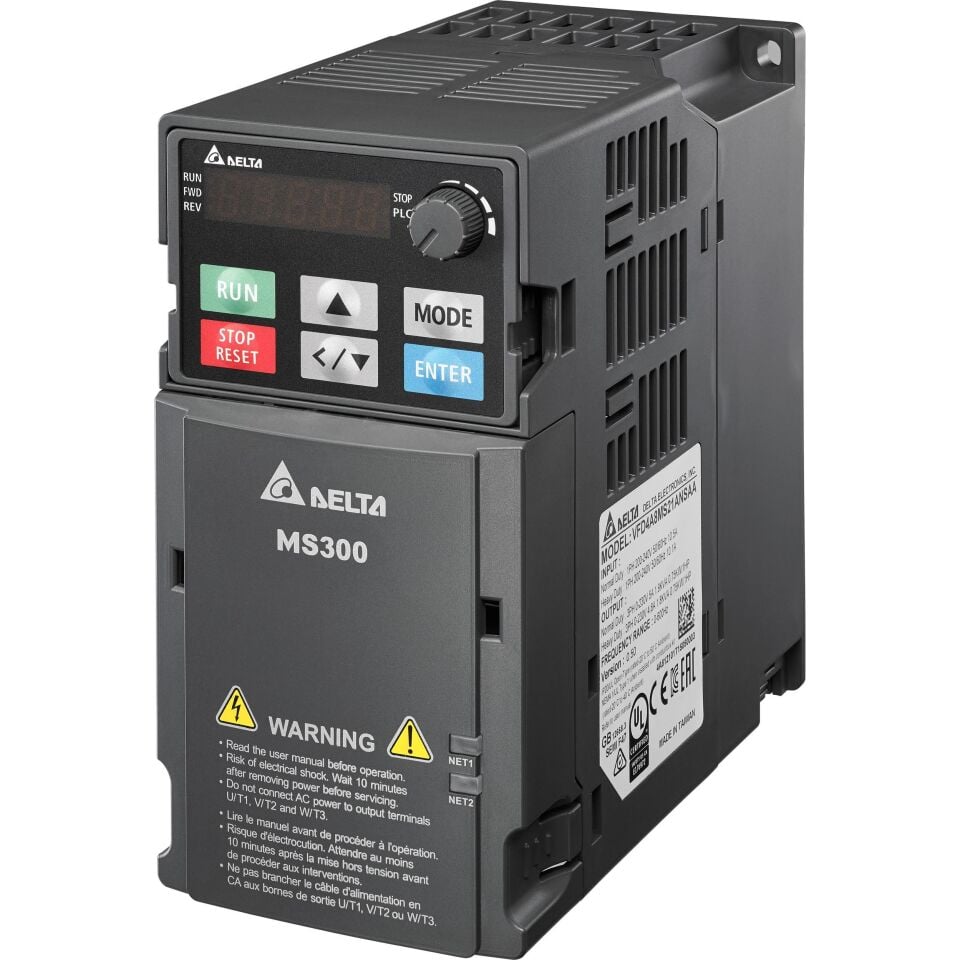 Delta VFD9A0MS43MNSAA VFD-MS300, 5HP 3.7KW 460V 9.0A H