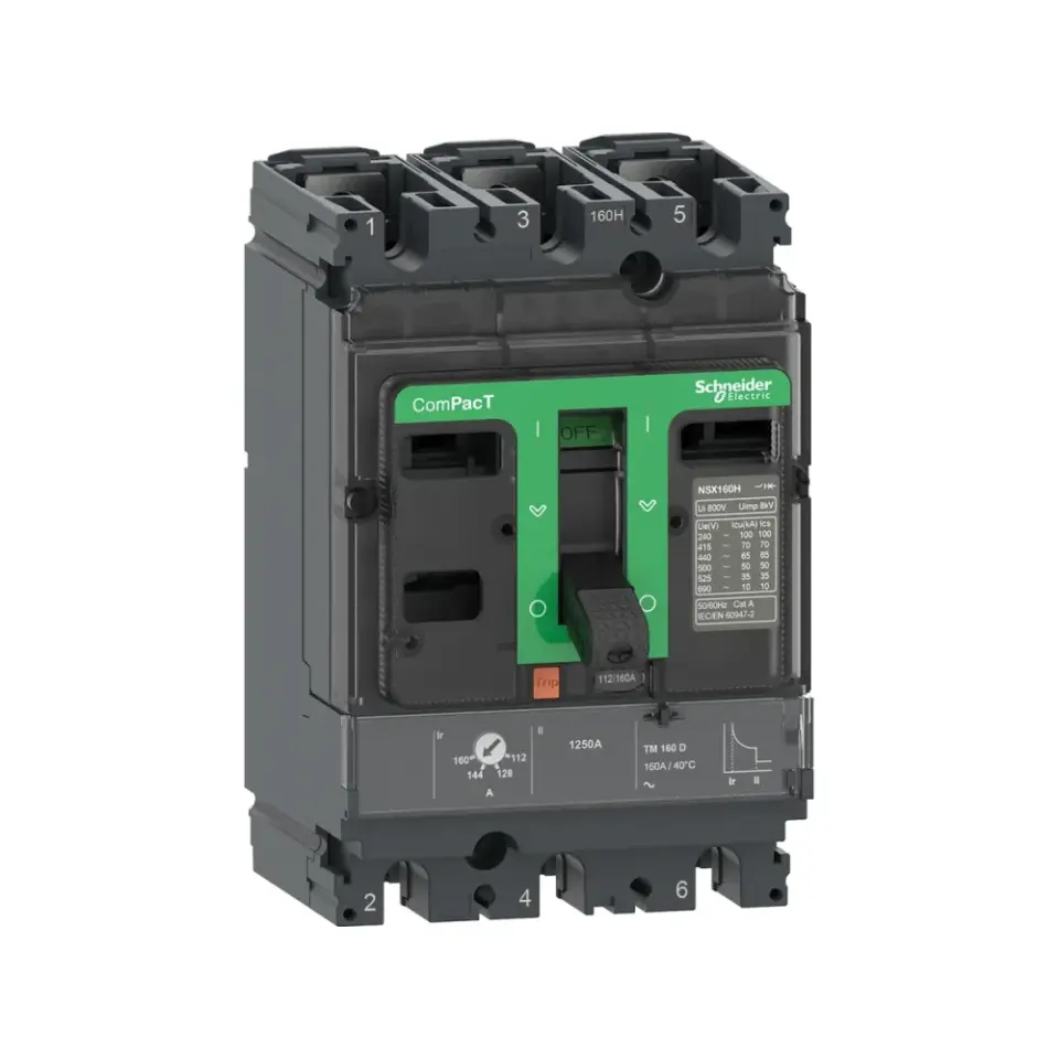 Schneider Electric C10V3TM080, ComPact NSX, 56-80 Amper, 3 Kutuplu, 75 kA, Kompakt Şalter, NSX100HB1, TM80D