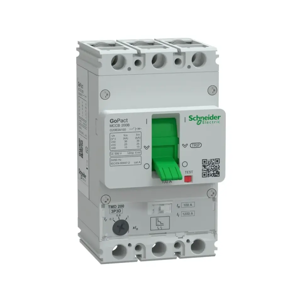 Schneider Electric G20B3A100, GoPact, 70-100 Amper, 3 Kutuplu, 25 kA, Kompakt Şalter, G200B, TM100D