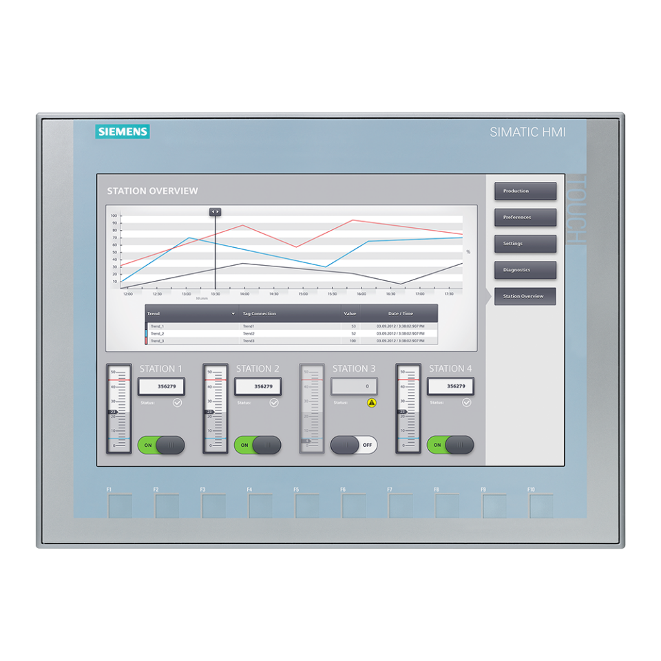 Siemens 6AV2123-2MB03-0AX0 HMI KTP1200 Basic Panel