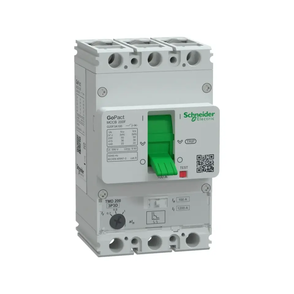 Schneider Electric G20F3A100, GoPact, 70-100 Amper, 3 Kutuplu, 36 kA, Kompakt Şalter, G200F, TM100D
