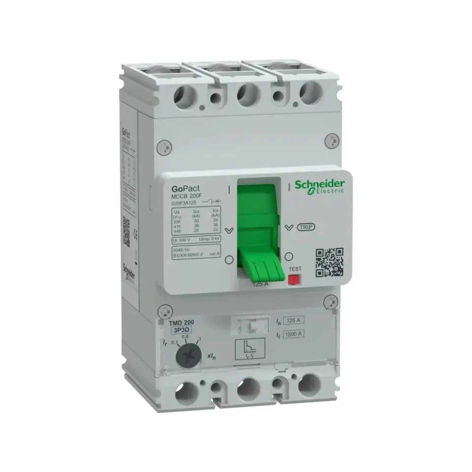 Schneider Electric G20F3A125, GoPact, 88-125 Amper, 3 Kutuplu, 36 kA, Kompakt Şalter, G200F, TM125D
