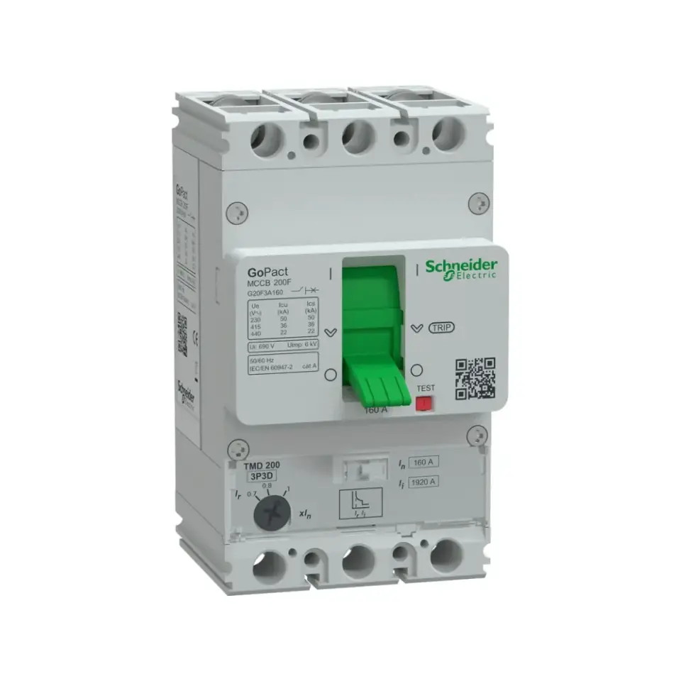 Schneider Electric G20F3A160, GoPact, 112-160 Amper, 3 Kutuplu, 36 kA, Kompakt Şalter, G200F, TM160D