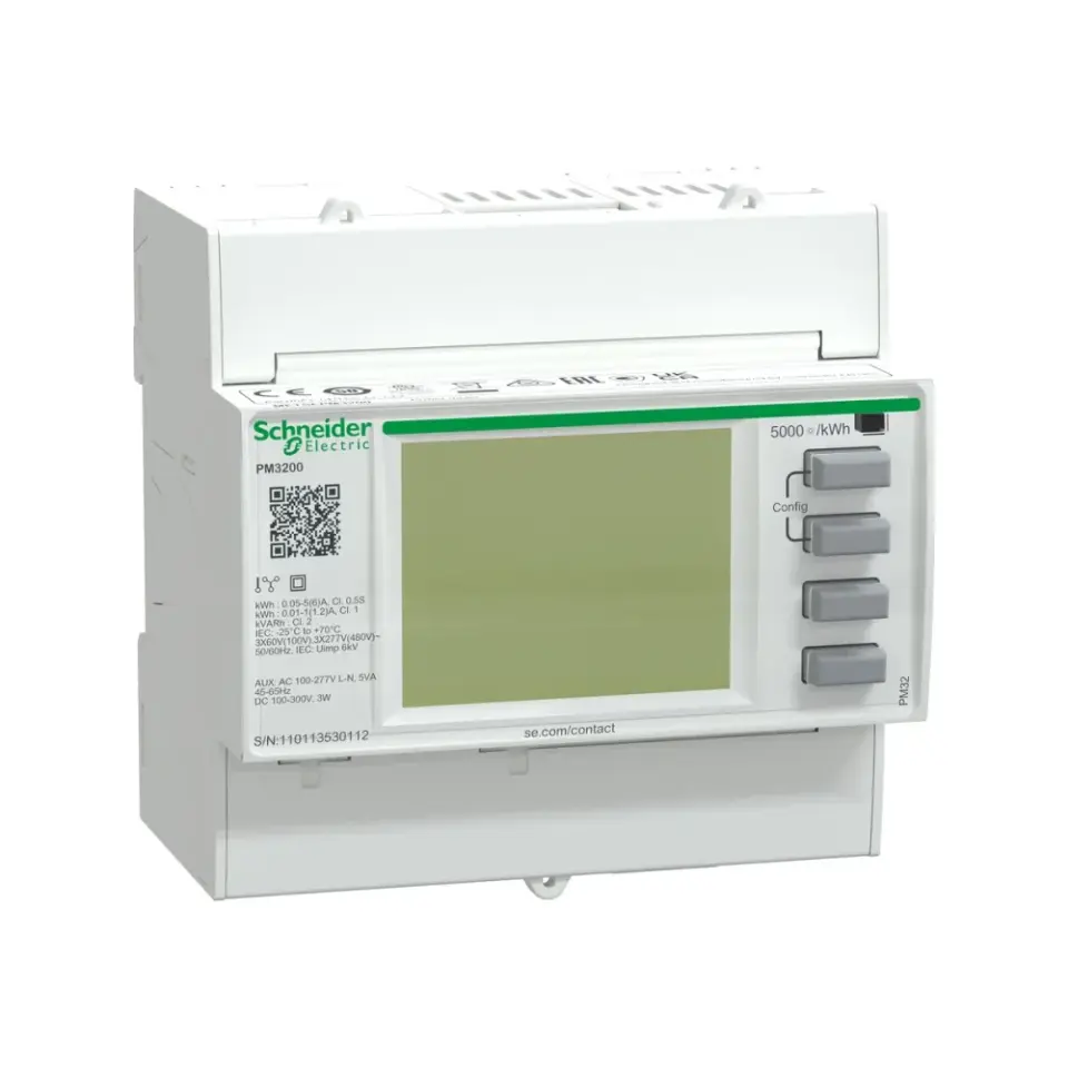 Schneider Electric METSEPM3200, PowerLogic PM3000, Enerji Analizörü, DIN Ray Tipi