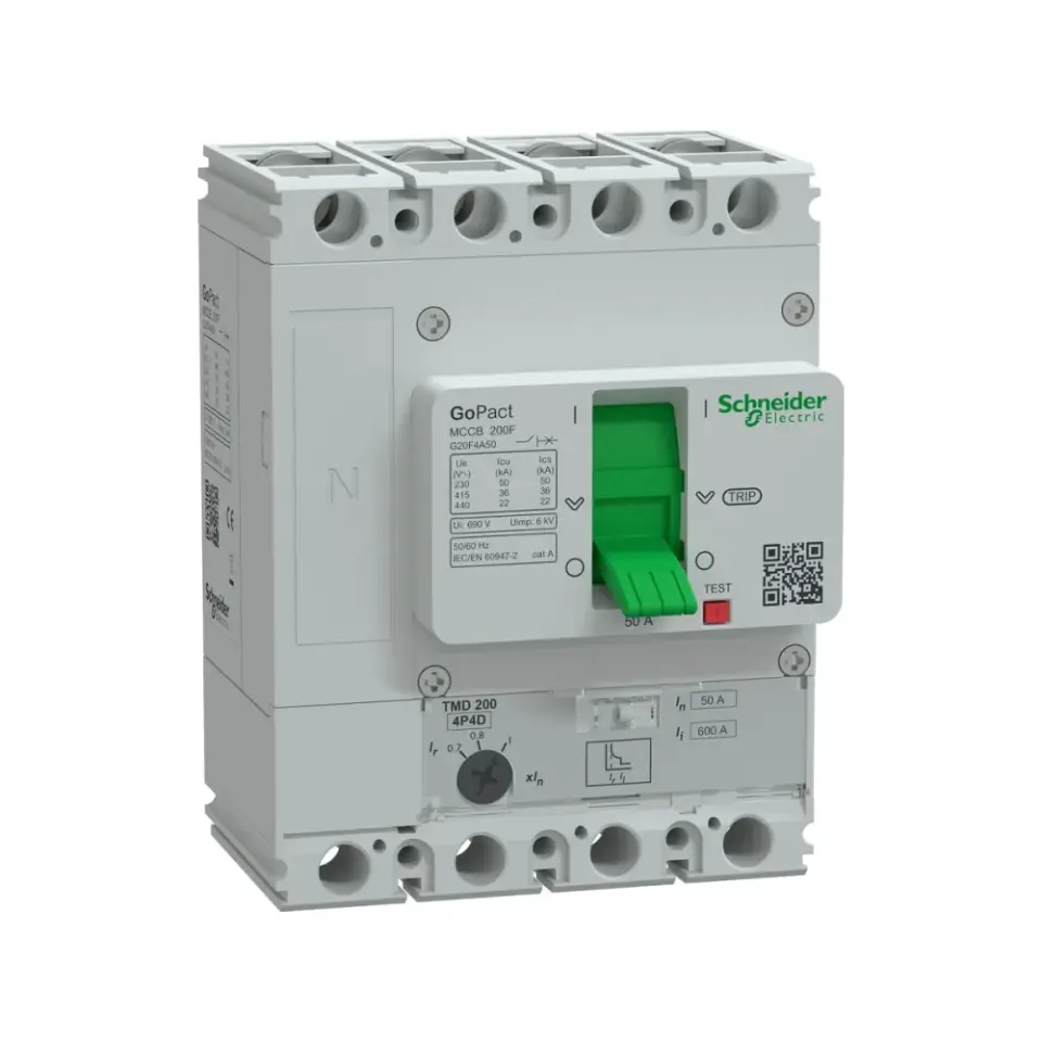 Schneider Electric G20F4A50, GoPact, 35-50 Amper, 4 Kutuplu, 36 kA, Kompakt Şalter, G200F, TM50D