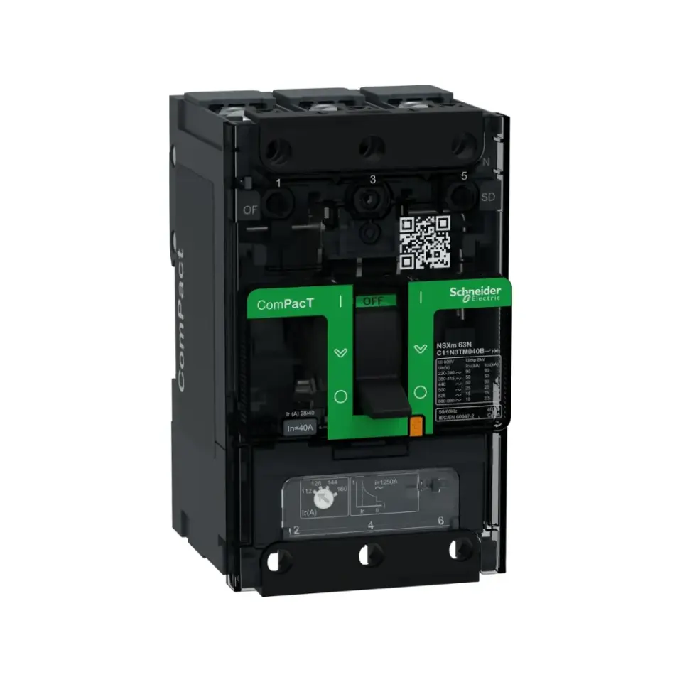 Schneider Electric C11N3TM040B, ComPact NSXm, 28-40 Amper, 3 Kutuplu, 50 kA, Kompakt Şalter, NSXm63F, TM40D