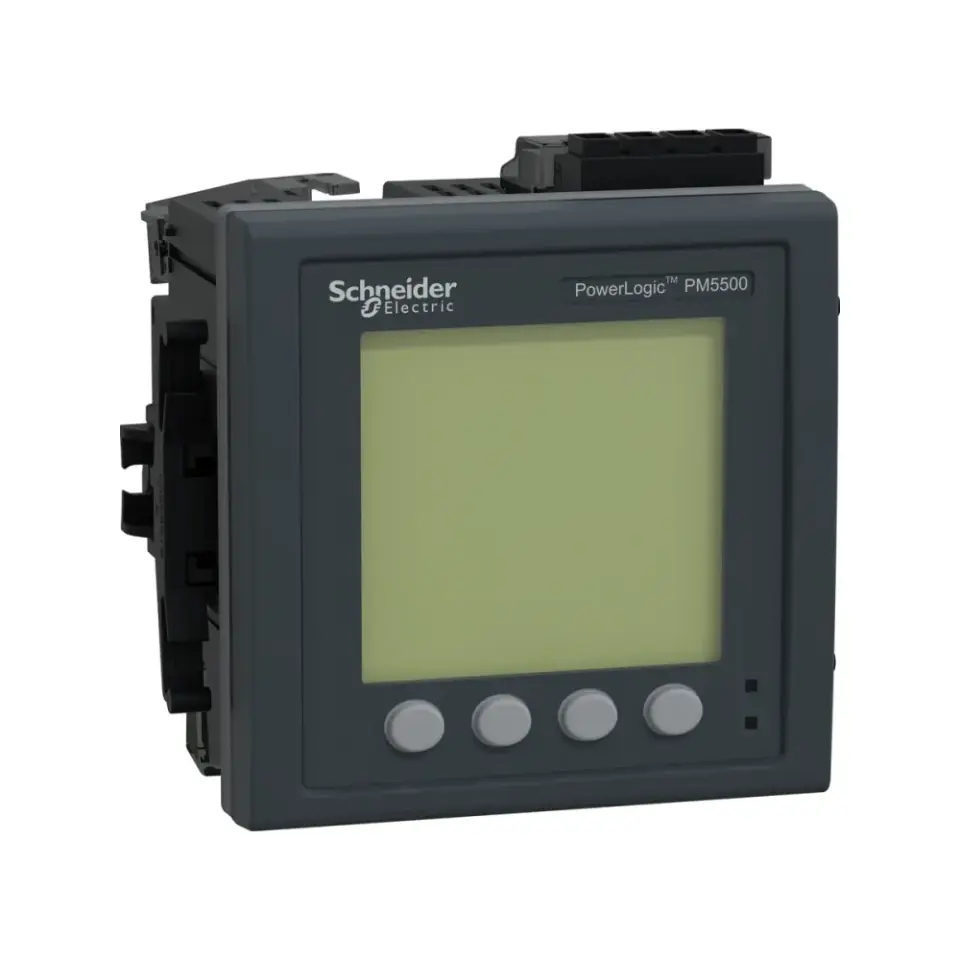 Schneider Electric METSEPM5560, PowerLogic PM5000, Enerji Analizörü, 63. Harmonik, LCD Ekranlı, BACnet, Dijital 4 Giriş+2 Çıkış, Class 0.2