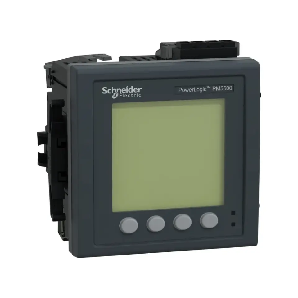 Schneider Electric METSEPM5570, PowerLogic PM5000, Enerji Analizörü, 63. Harmonik, LCD Ekranlı, Modbus, Dijital 4 Giriş+2 Çıkış, 2 Analog Giriş, Class 0.2