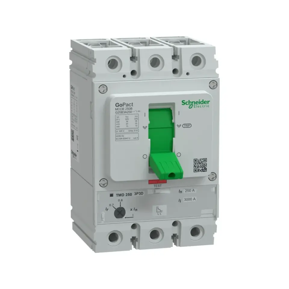 Schneider Electric G25B3A250, GoPact, 175-250 Amper, 3 Kutuplu, 25 kA, Kompakt Şalter, G250B, TM250D