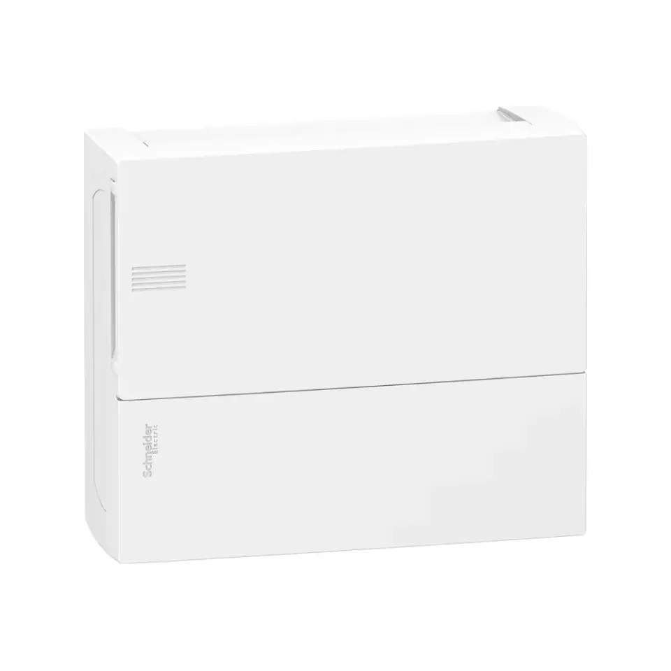 Schneider Electric MIP10112, Resi9 MP, 12 Modül, Beyaz Opak Kapaklı, Halojen Free, Sıvaüstü Sigorta Kutusu, 268x228x102mm