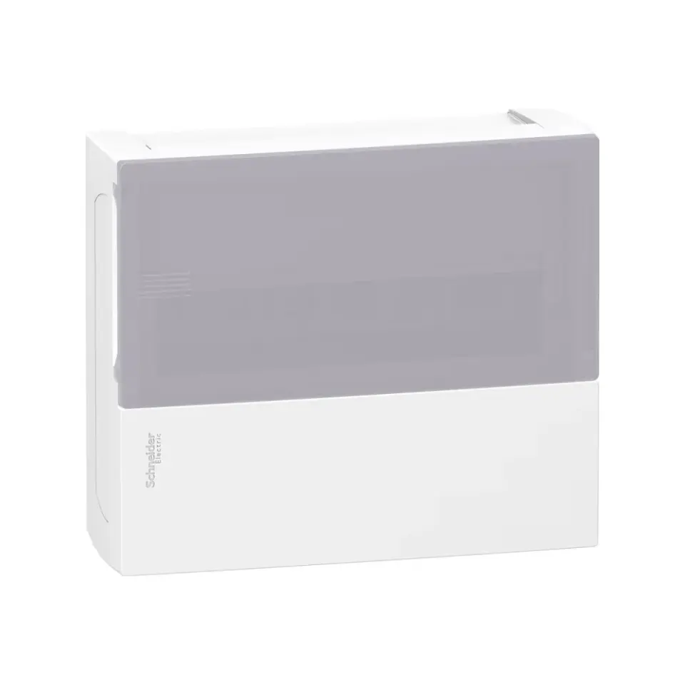 Schneider Electric MIP10112T, Resi9 MP, 12 Modül, Şeffaf Kapaklı, Halojen Free, Sıvaüstü Sigorta Kutusu, 268x228x102mm