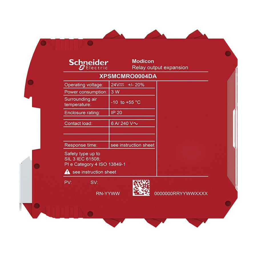 Schneider XPSMCMRO0004DA Safety Röle Çıkış Modülü Röleler