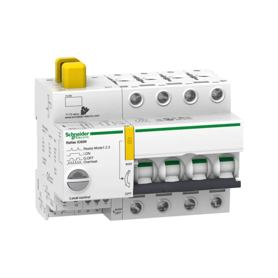 Schneider Electric A9C62416, Acti 9 Reflex iC60, 16 Amper, 4 Kutuplu, Entegre Kontrollü Otomatik Sigorta, 10 kA, Ti24 Haberleşmeli
