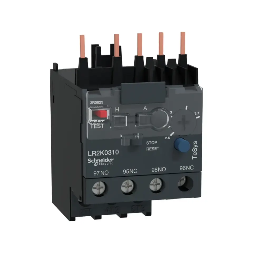 Schneider Electric LR2K0310, TeSys K, 2.6-3.7 Amper, Mini Termik Röle, Sınıf 10A