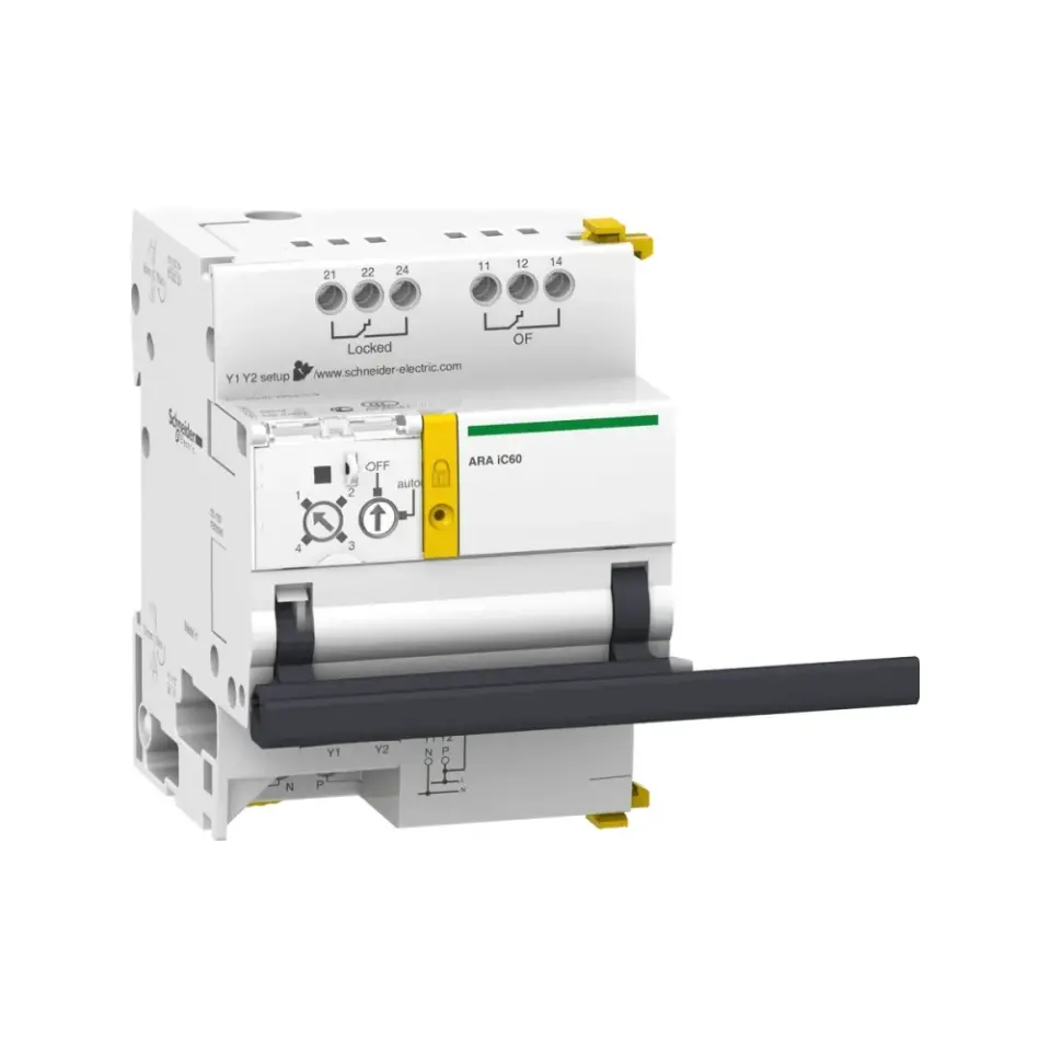 Schneider Electric A9C70134, Acti 9 ARA, 3 ve 4 Kutuplu iC60 Otomatik Sigortalar için Otomatik Kapama Modülü