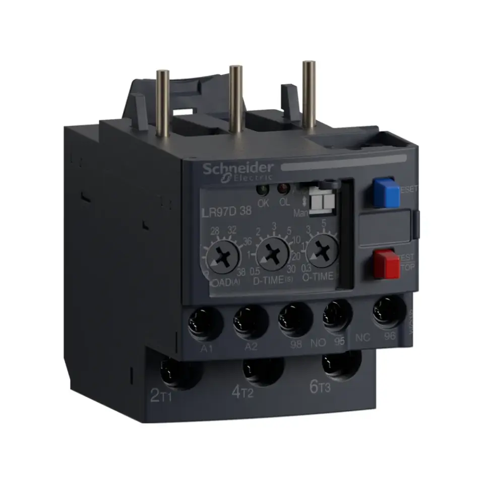Schneider Electric LR97D38M7, TeSys Deca, 20-38 Amper, LC1D09-D38 Kontaktörler için Elektronik Aşırı Akım Termik Röle, 220 Volt AC