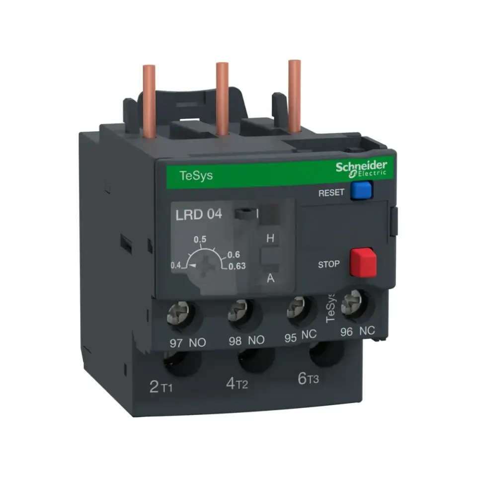 Schneider Electric LRD04, TeSys Deca, 0.40-0.63 Amper, LC1D09-D38 Kontaktörler için Termik Röle