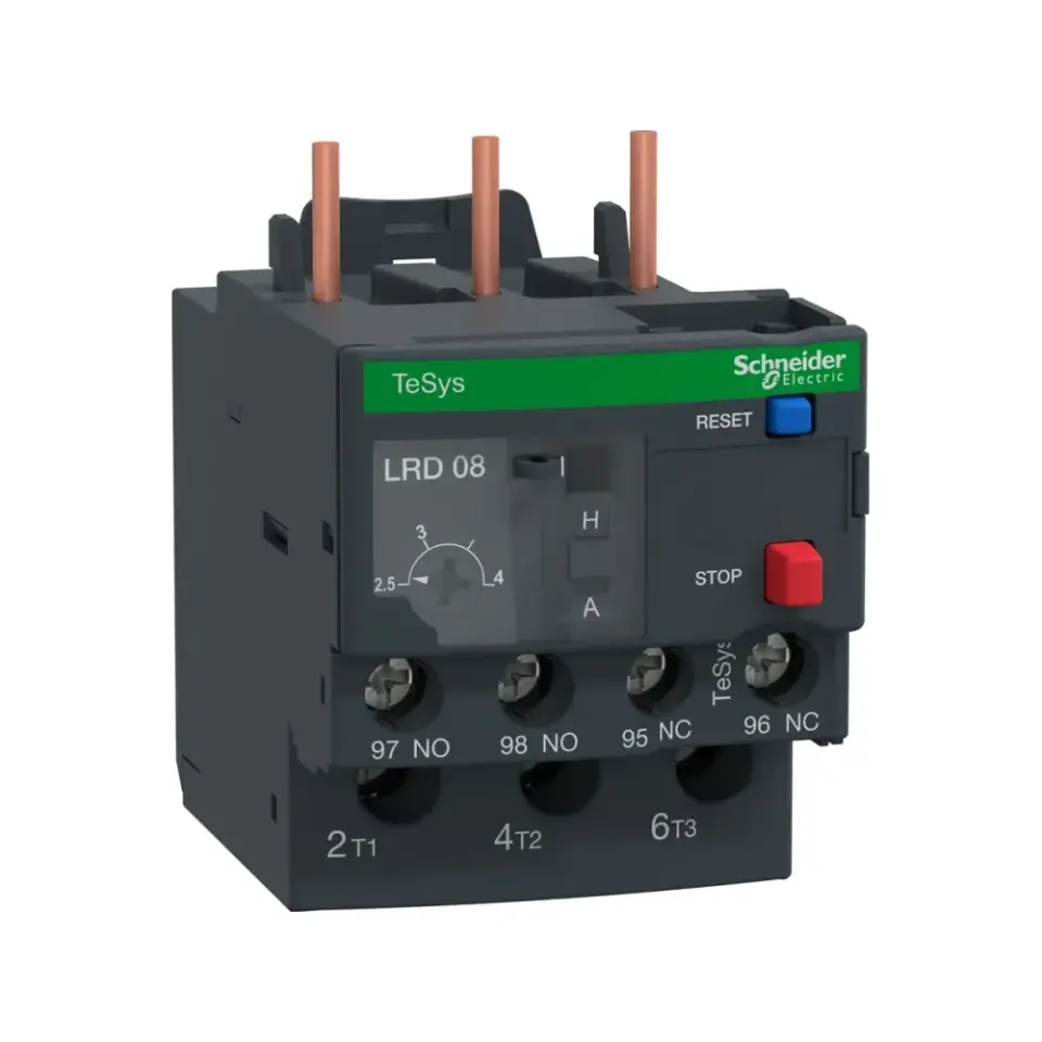 Schneider Electric LRD08, TeSys Deca, 2.5-4 Amper, LC1D09-D38 Kontaktörler için Termik Röle