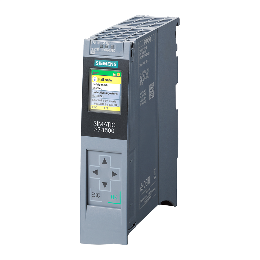 Siemens 6ES7511-1FK02-0AB0 CPU 1511F-1PN S7-1500 Failsafe CPU