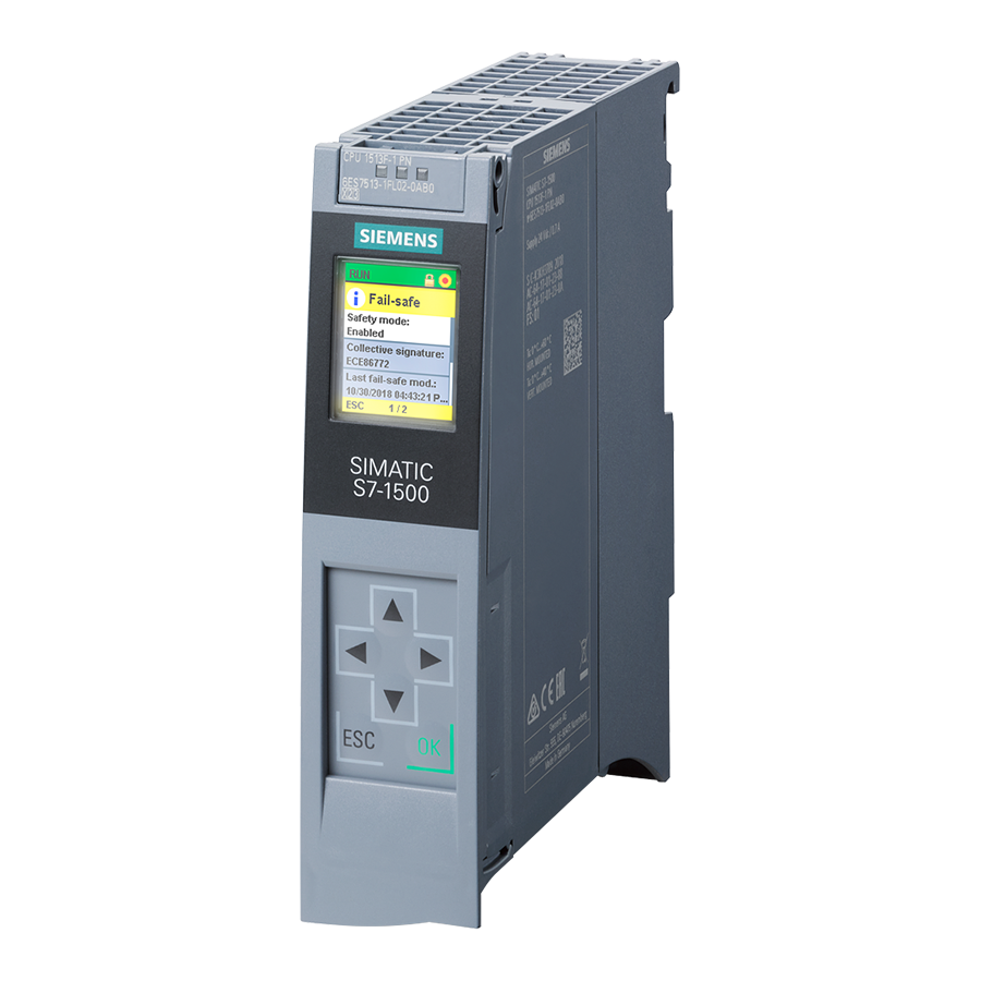 Siemens 6ES7513-1FL02-0AB0 CPU 1513F-1PN S7-1500 Failsafe CPU