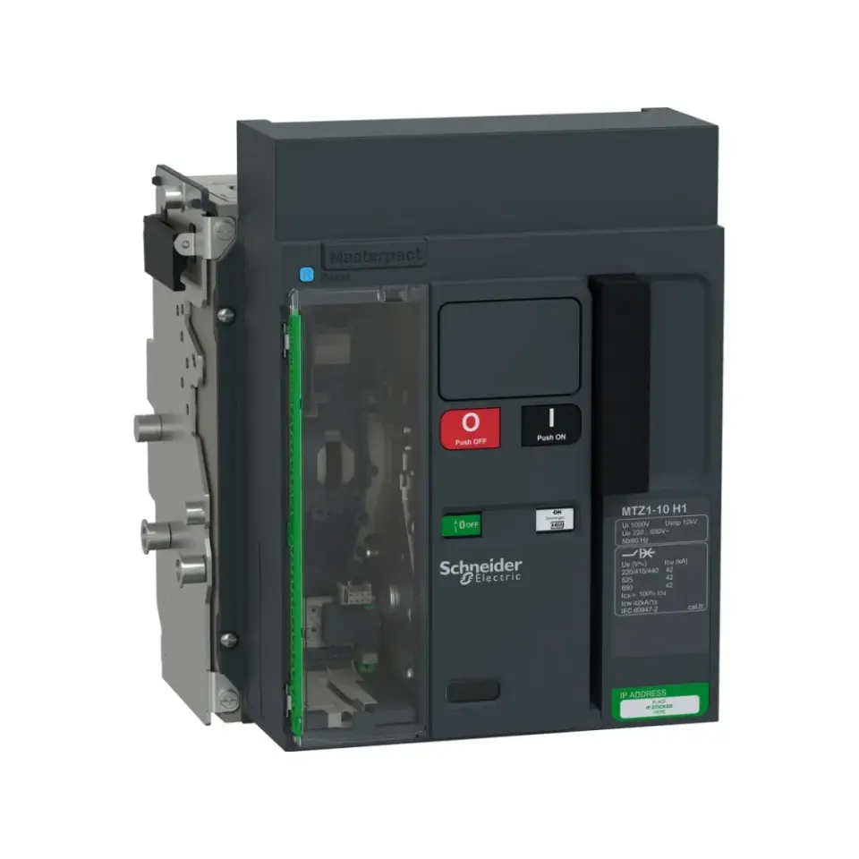 Schneider Electric MTZ110_H12E3PMDHH, MasterPact MTZ Active, 400-1000 Amper, 3 Kutuplu, 42 kA, Çekmeceli Açık Tip Güç Şalteri, MicroLogic 2.0E