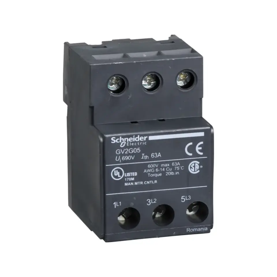 Schneider Electric GV2G05, TeSys Deca, GV2 için Besleme Barası Girişi, Yan Montaj