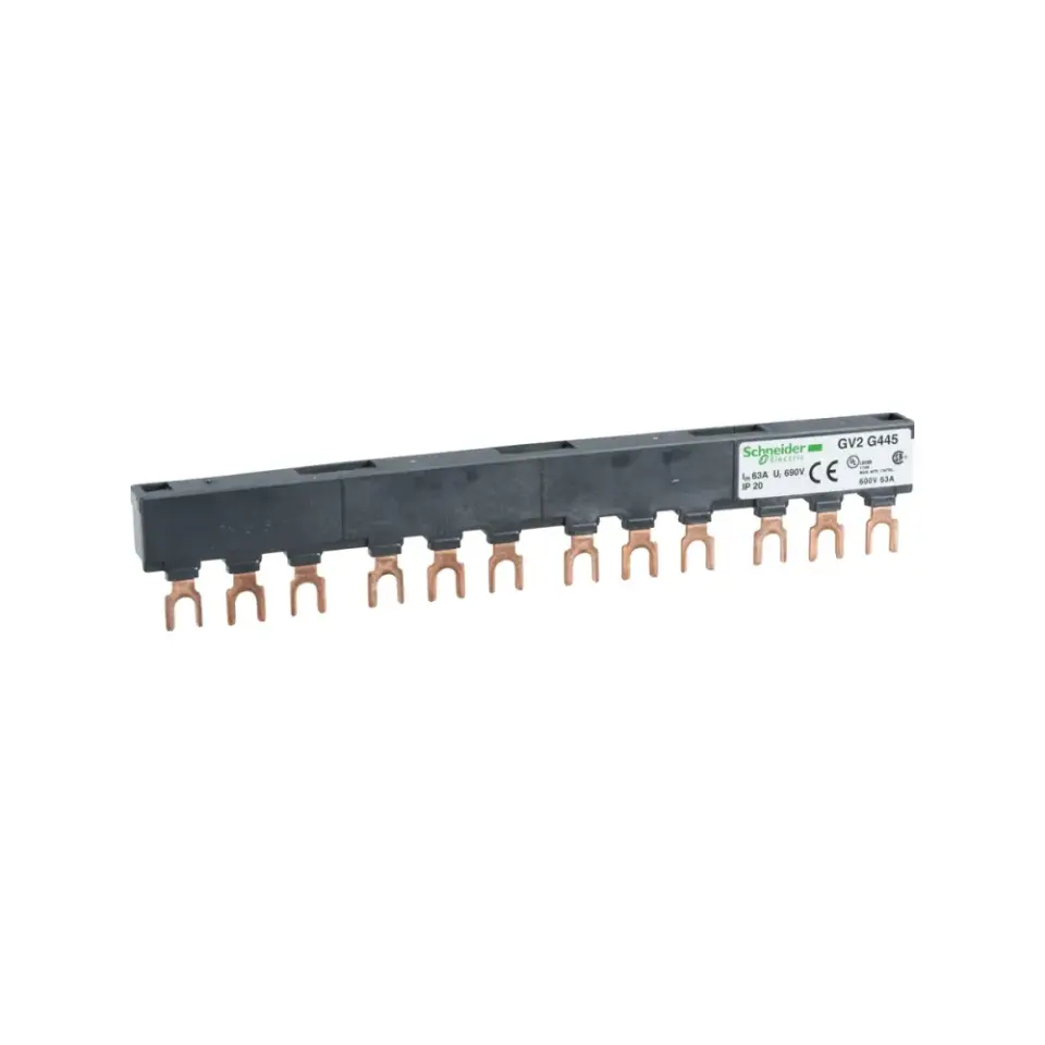 Schneider Electric GV2G445, TeSys Deca, 4 Adet GV2 için Besleme Barası, 63 Amper, 45 mm
