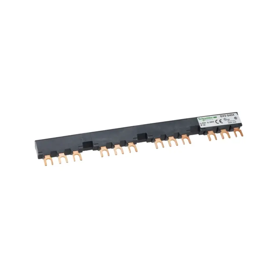 Schneider Electric GV2G454, TeSys Deca, 4 Adet GV2 için Besleme Barası, 63 Amper, 54 mm