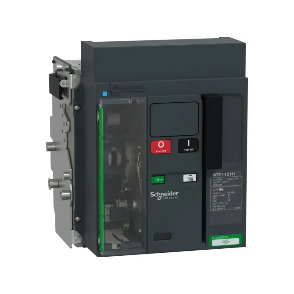 Schneider Electric MTZ112_H12E3PMDHH, MasterPact MTZ Active, 500-1250 Amper, 3 Kutuplu, 42 kA, Çekmeceli Açık Tip Güç Şalteri, MicroLogic 2.0E