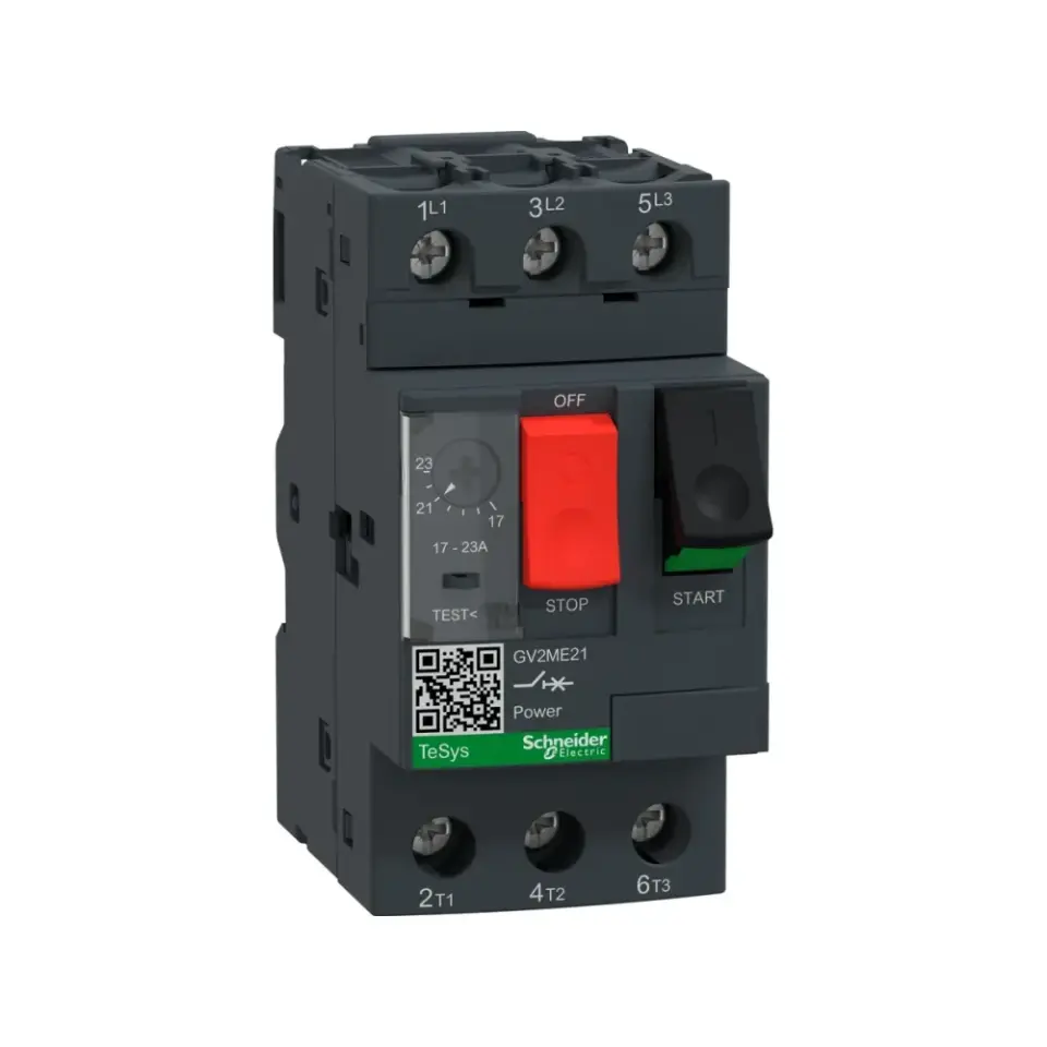 Schneider Electric GV2ME21, TeSys Deca, 17-23 Amper, 9 kW, Motor Koruma Şalteri, 15 kA