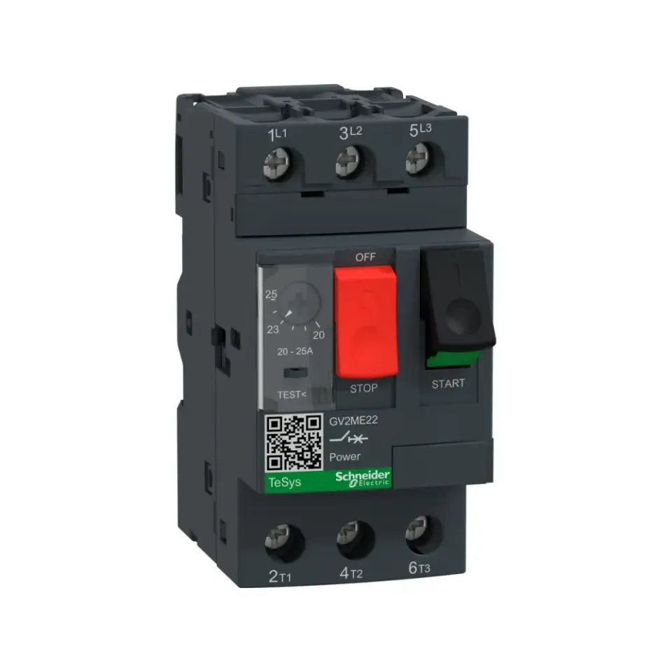 Schneider Electric GV2ME22, TeSys Deca, 20-25 Amper, 11 kW, Motor Koruma Şalteri, 15 kA