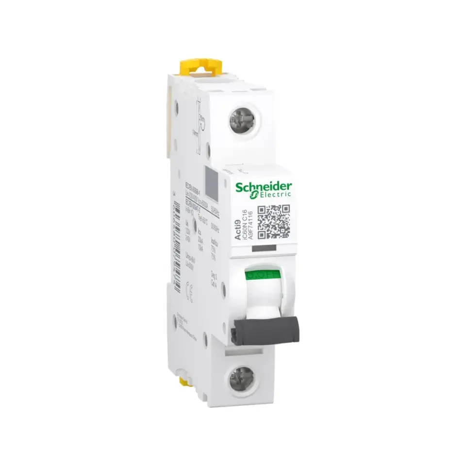 Schneider Electric A9F74116, Acti 9 iC60N, 16 Amper, 1 Kutuplu, C Tipi, Otomatik Sigorta, 6 kA, 1x16C