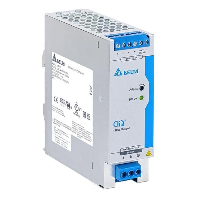 Delta DRP-24V120W1CAN AC/DC DIN RAIL SUPPLY 24V 120W