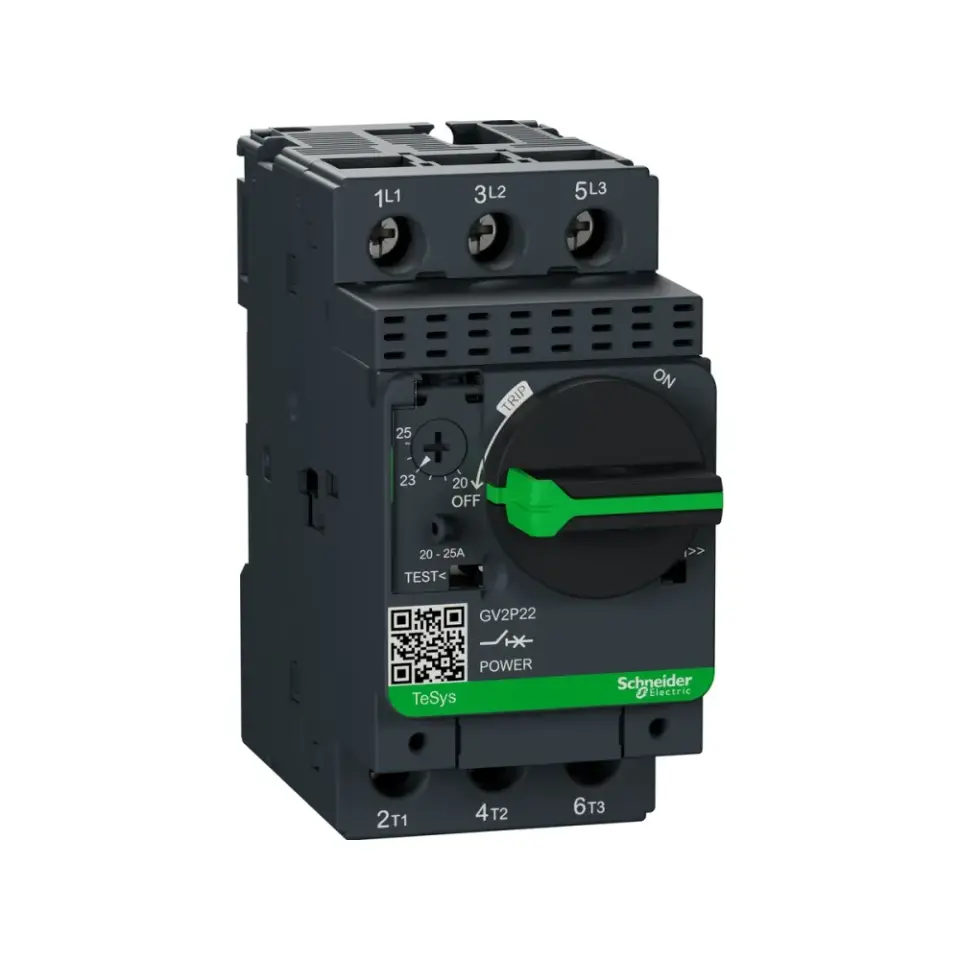 Schneider Electric GV2P22, TeSys Deca, 20-25 Amper, 11 kW, Motor Koruma Şalteri, 15 kA