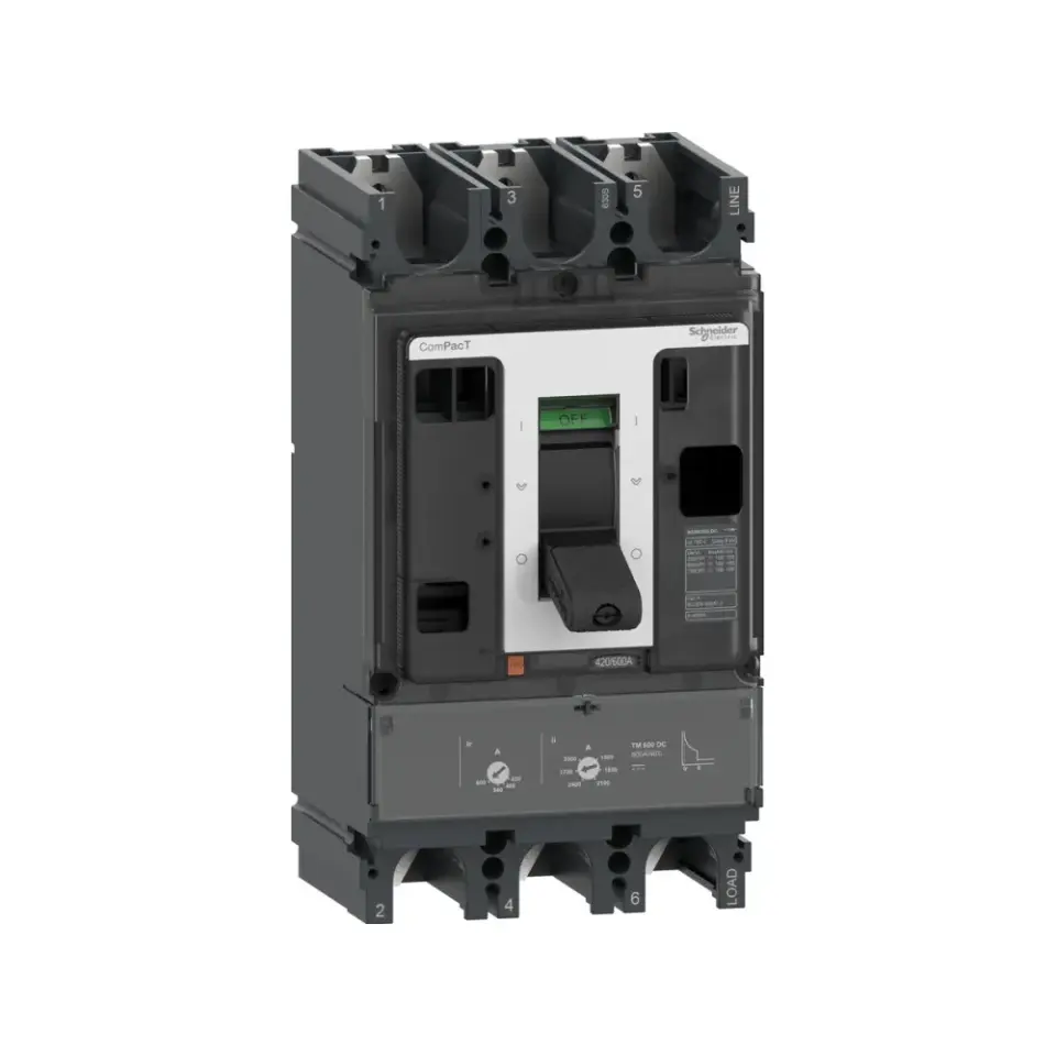 Schneider Electric C63F3TM600D, ComPact NSX DC, 420-600 Amper, 3 Kutuplu, 36 kA, Kompakt Şalter, NSX630F, TM600D
