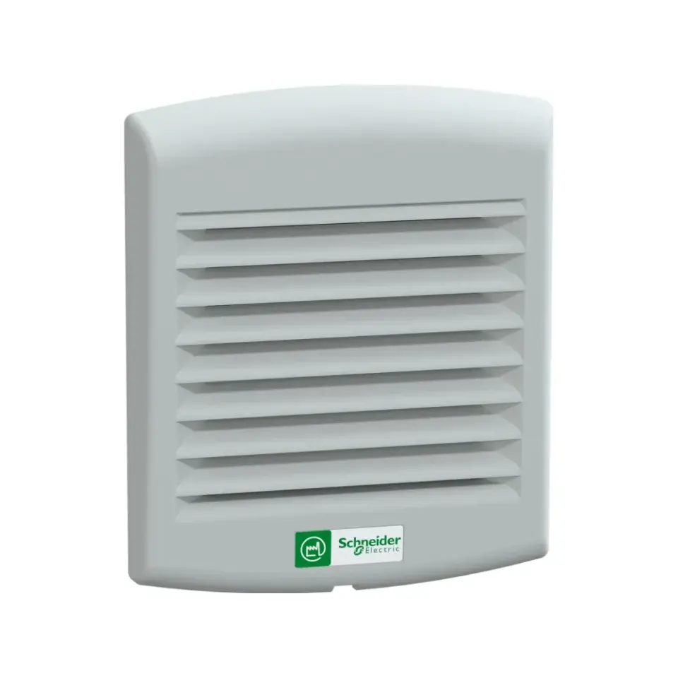 Schneider Electric NSYCVF38M230PF, ClimaSys, Çıkış Izgaralı ve Filtreli Fan, 92x92mm, IP54, 38 m³/h, 230 Volt AC