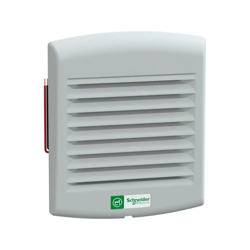 Schneider Electric NSYCVF38M24DPF, ClimaSys, Çıkış Izgaralı ve Filtreli Fan, 92x92mm, IP54, 38 m³/h, 24 Volt DC